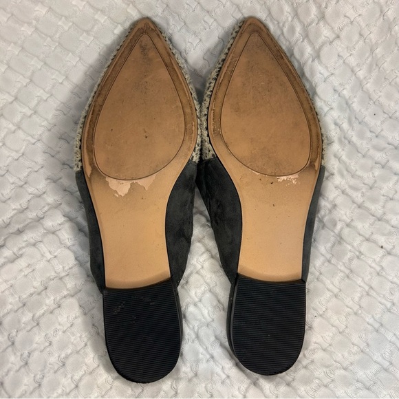 Caslon Women’s Bow Slip-On Mules Size 7M Suede & Animal Print Pointed Toe Flats - Picture 7 of 7